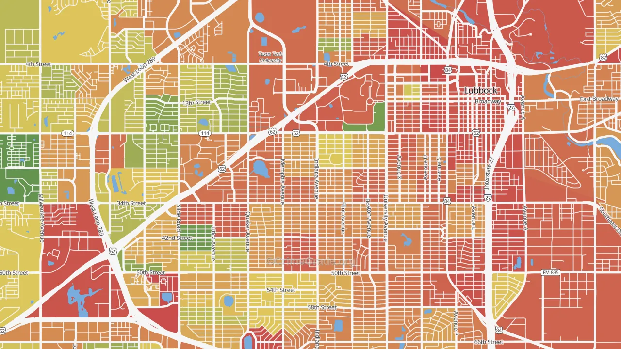 79410, TX Map of Theft Rates