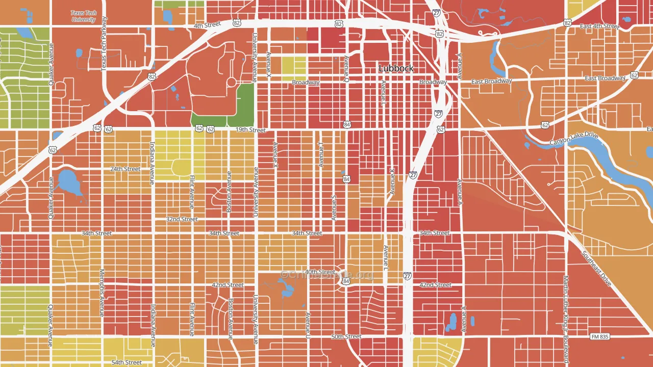 79411, TX Map of Theft Rates