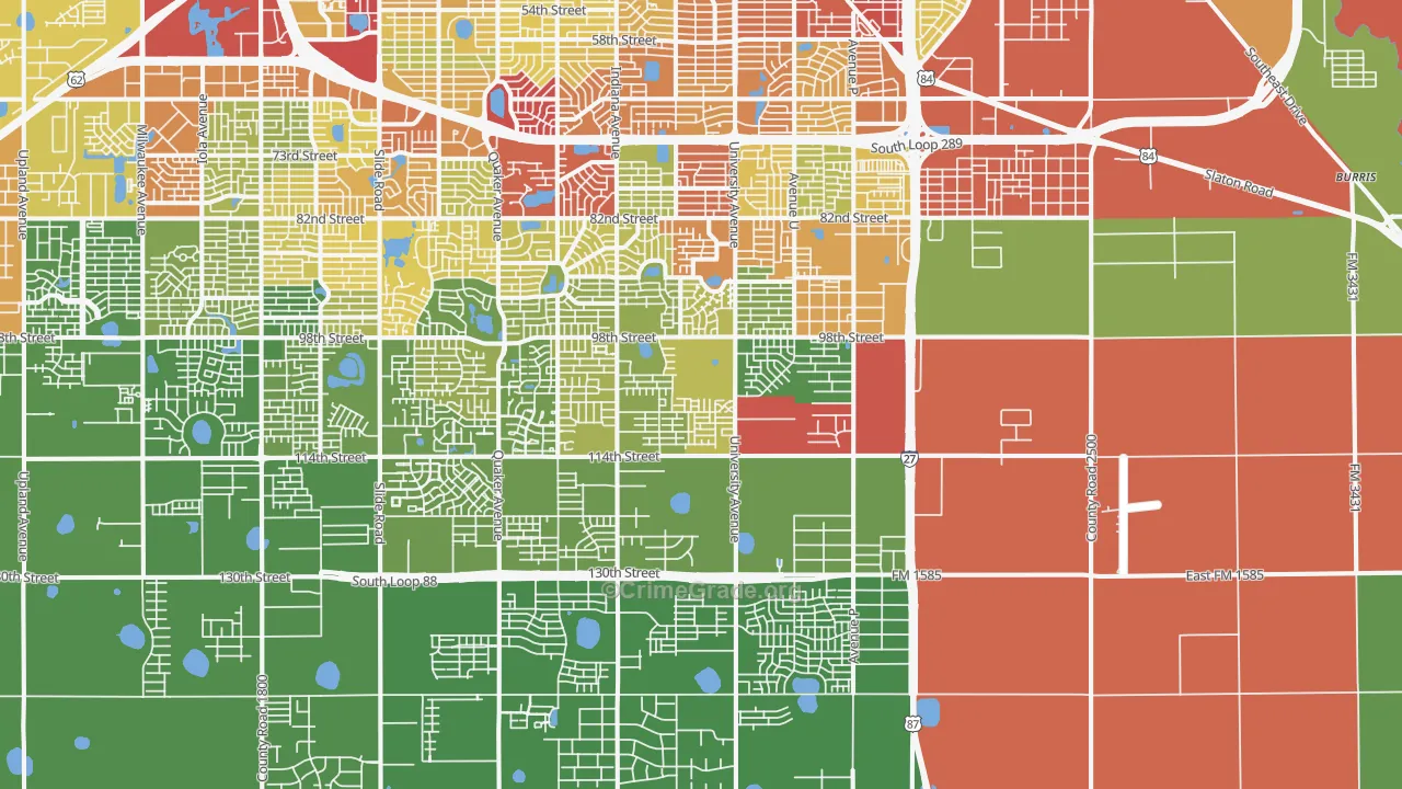 79423, TX Map of Theft Rates