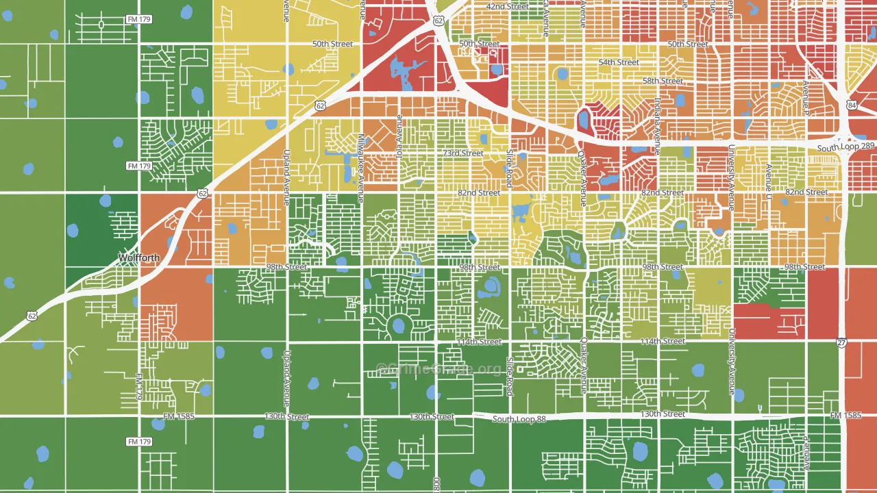 79424, TX Map of Theft Rates