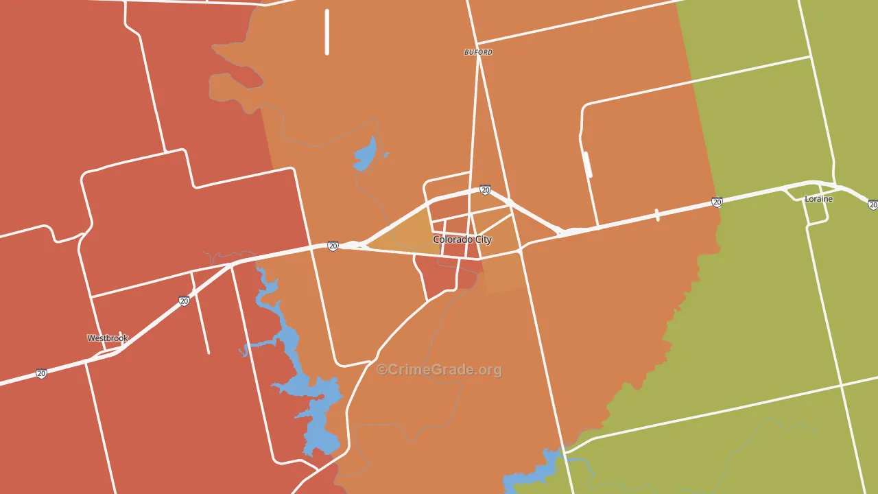 79512, TX Map of Theft Rates