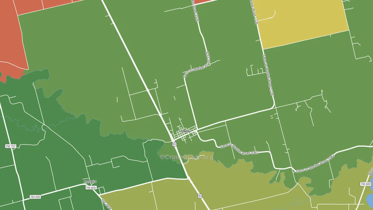79525, TX Map of Theft Rates