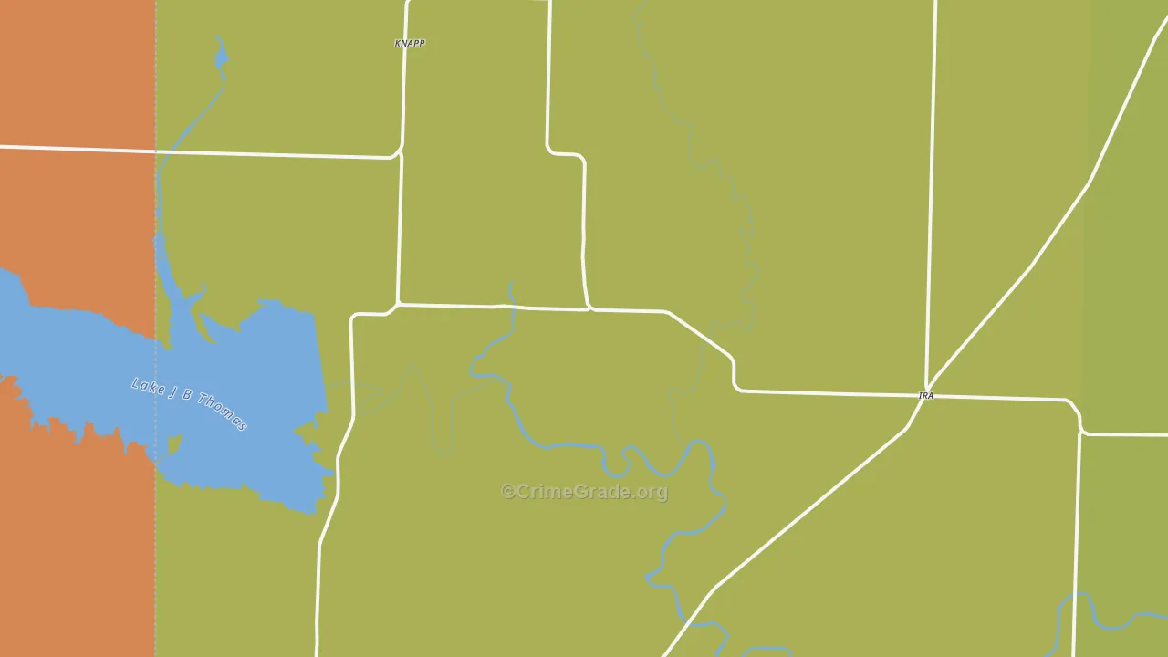 79527, TX Map of Theft Rates