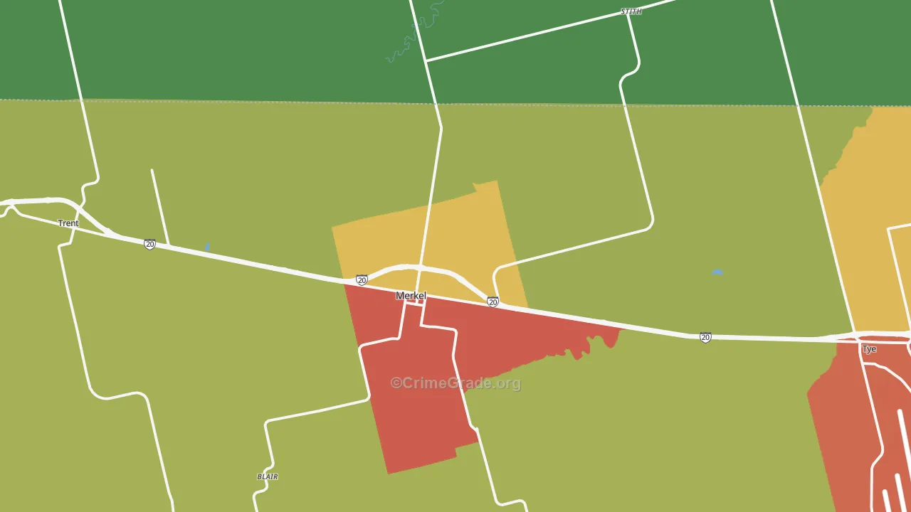 79536, TX Map of Theft Rates