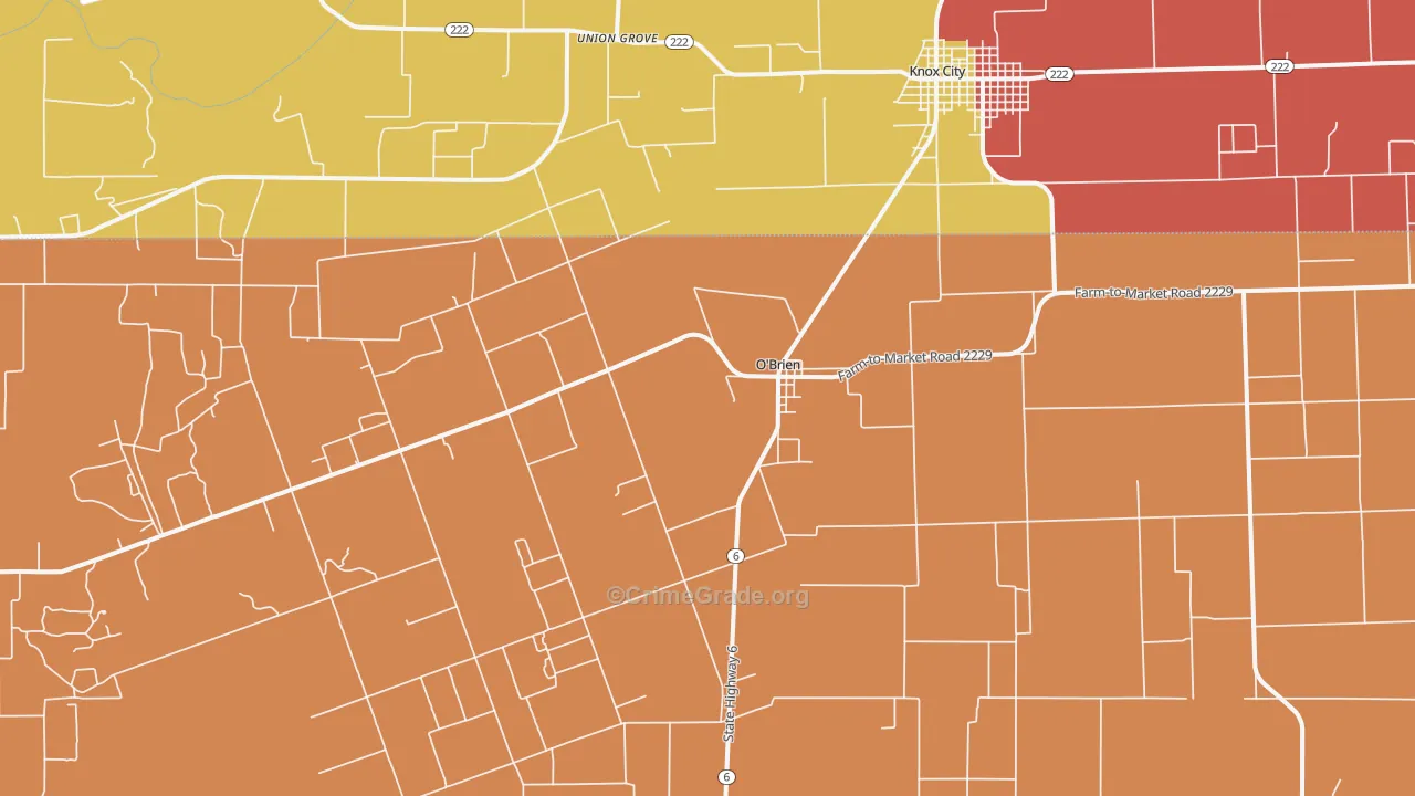 79539, TX Map of Theft Rates