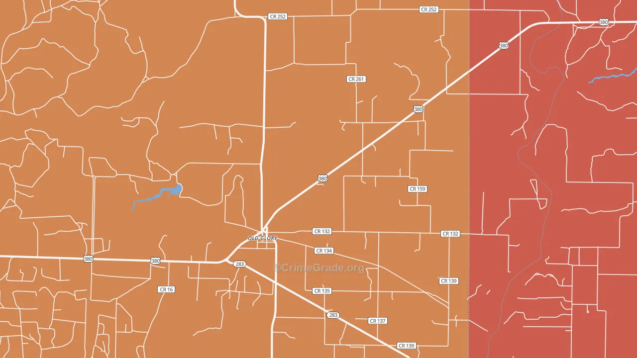 79540, TX Map of Theft Rates