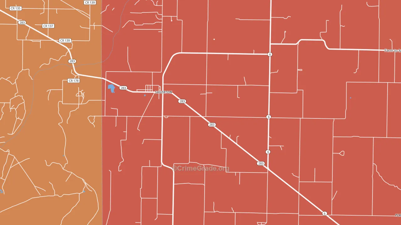 79548, TX Map of Theft Rates