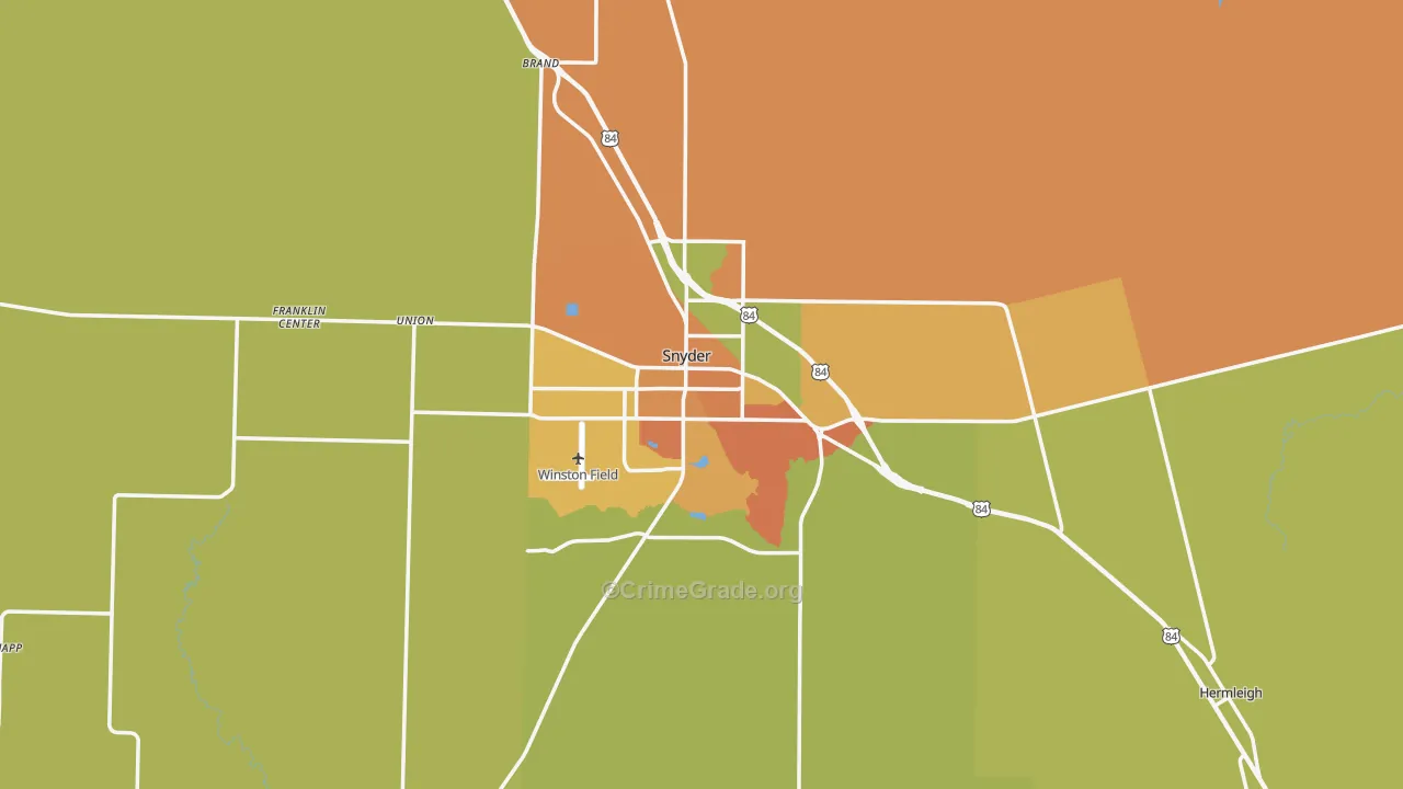 79549, TX Map of Theft Rates
