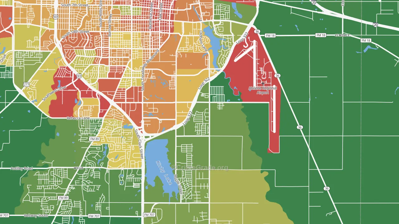 79602, TX Map of Theft Rates