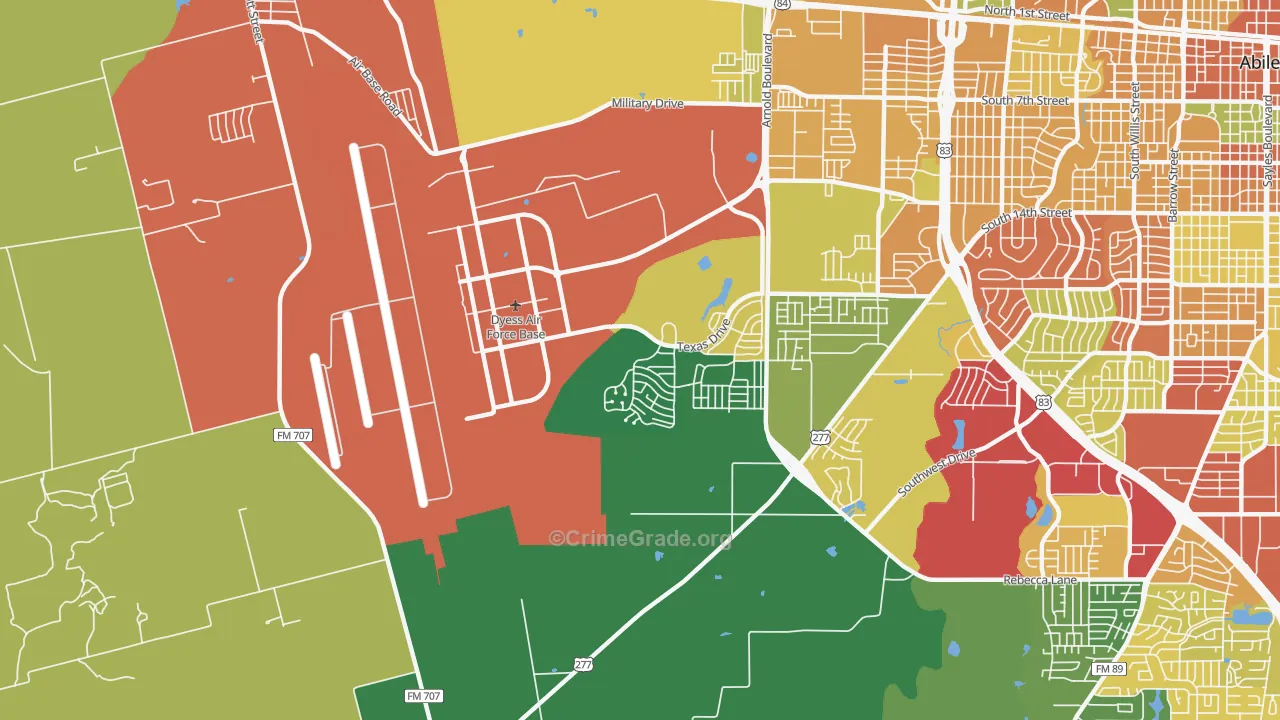 79607, TX Map of Theft Rates