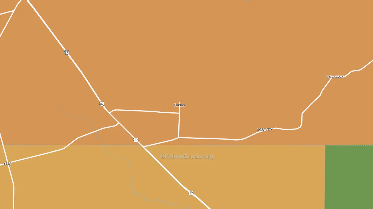 79733, TX Map of Theft Rates