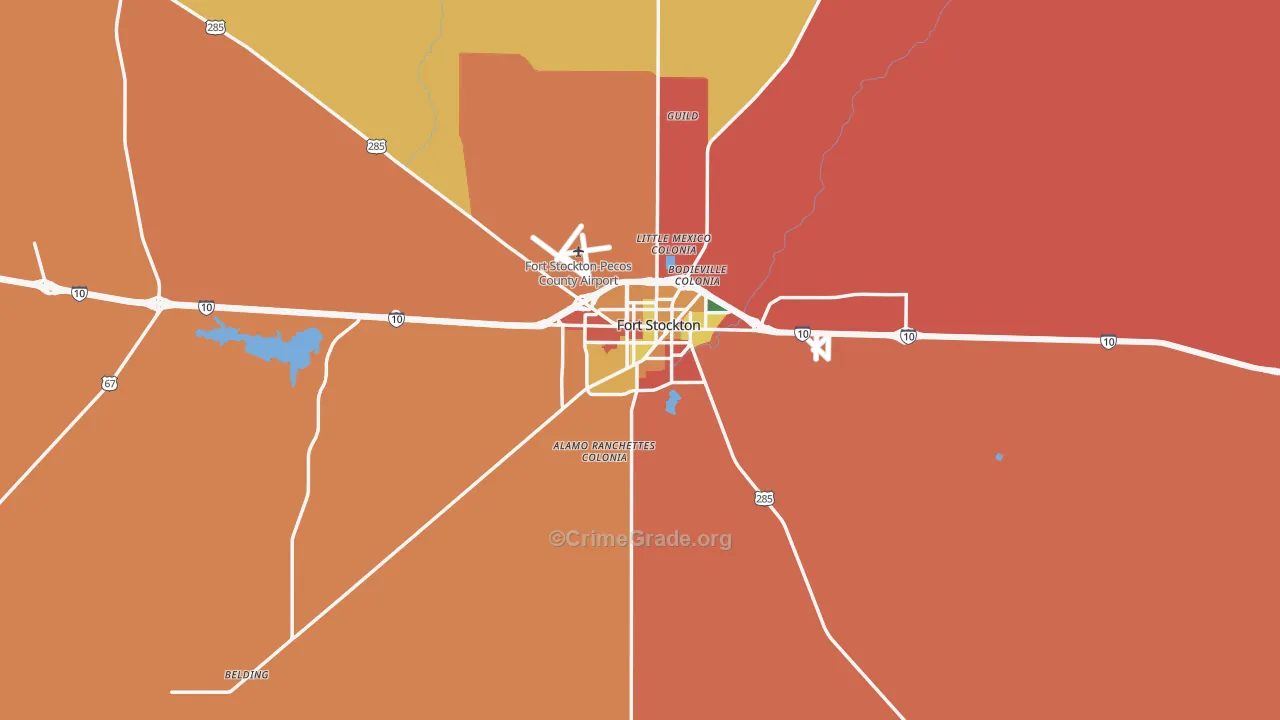 79735, TX Map of Theft Rates