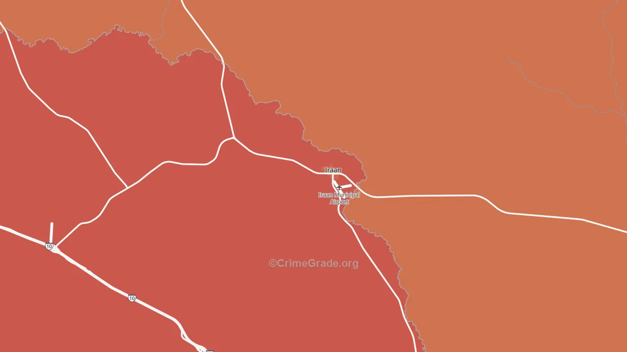 79744, TX Map of Theft Rates