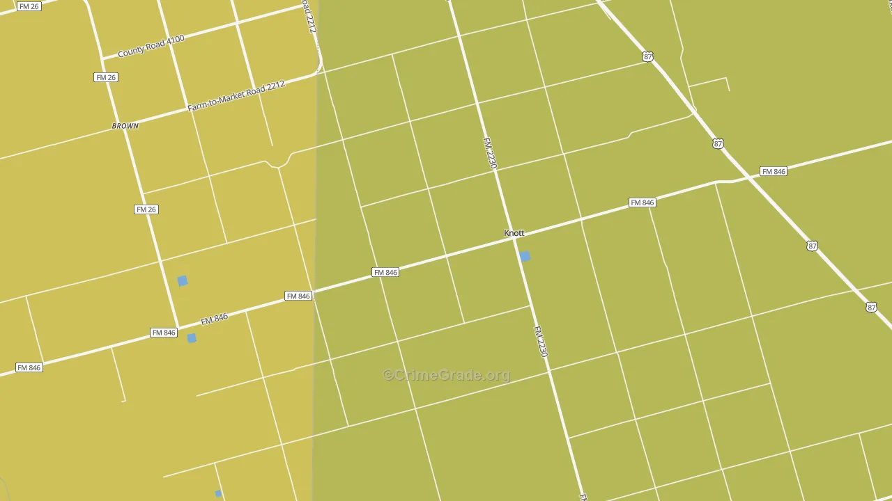 79748, TX Map of Theft Rates