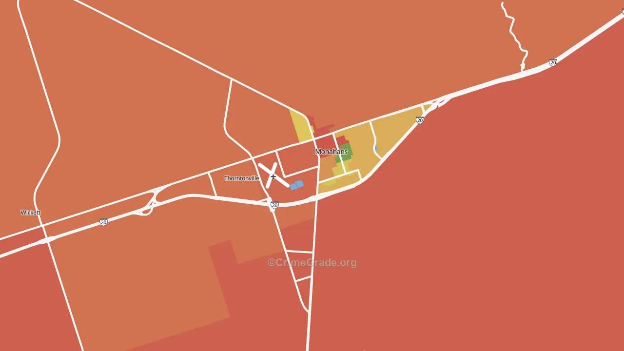 79756, TX Map of Theft Rates