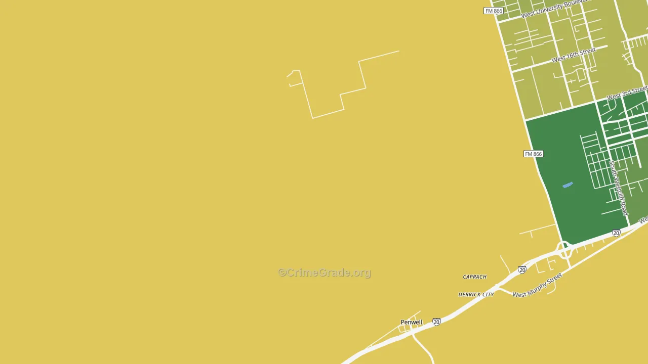 79759, TX Map of Theft Rates