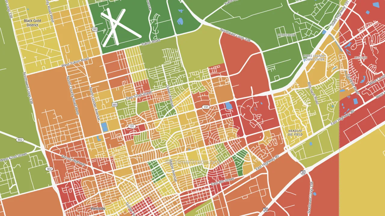79762, TX Map of Theft Rates