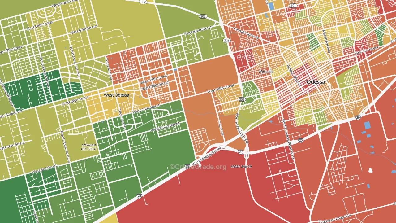 79763, TX Map of Theft Rates