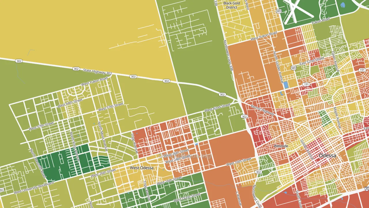 79764, TX Map of Theft Rates