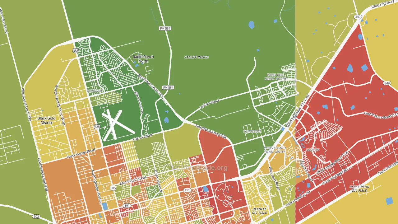 79765, TX Map of Theft Rates