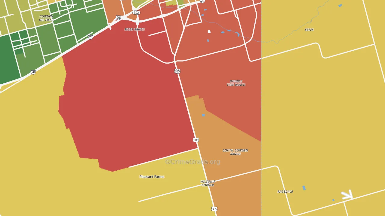 79766, TX Map of Theft Rates