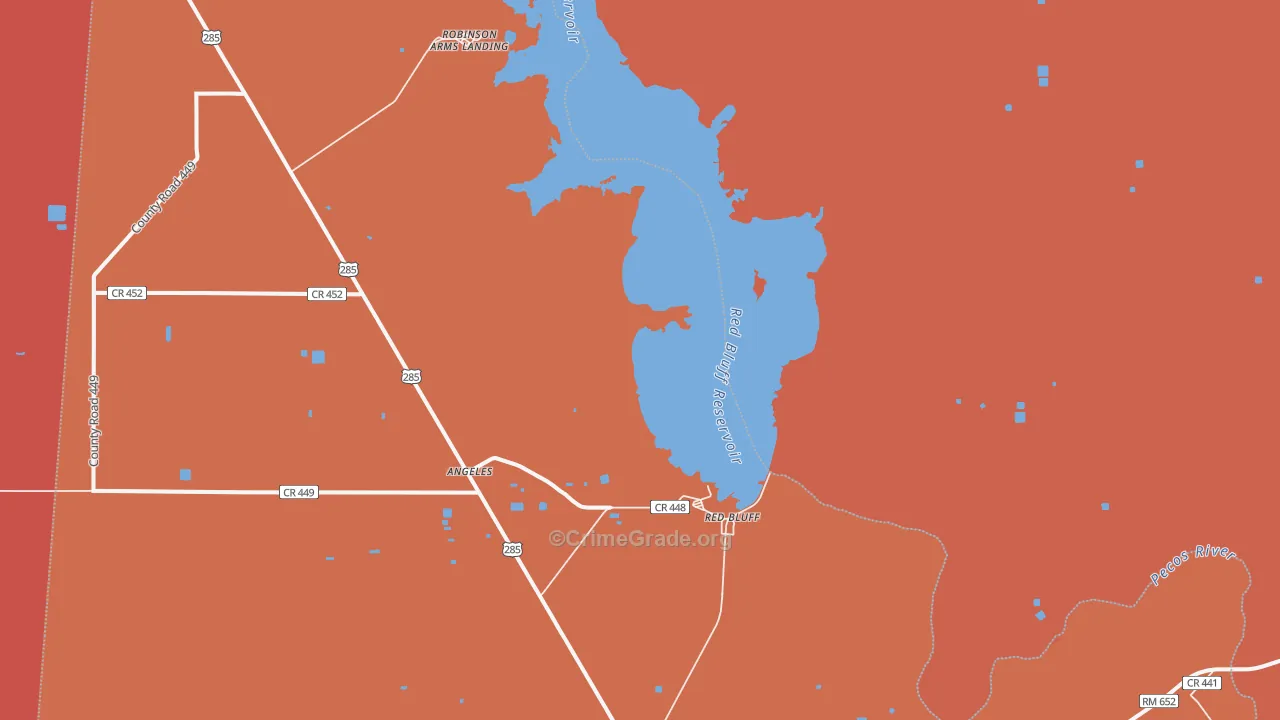 79770, TX Map of Theft Rates