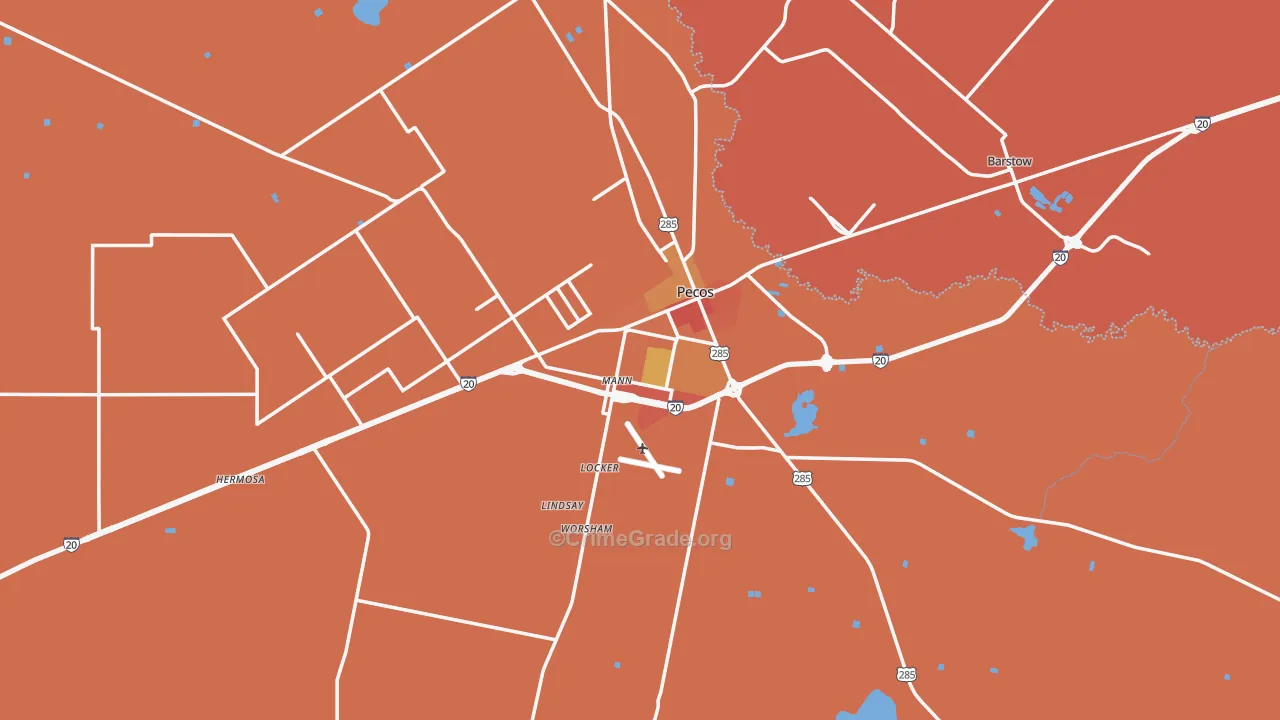 79772, TX Map of Theft Rates