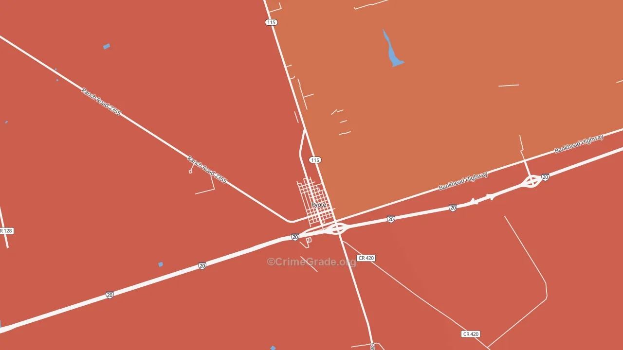 79777, TX Map of Theft Rates