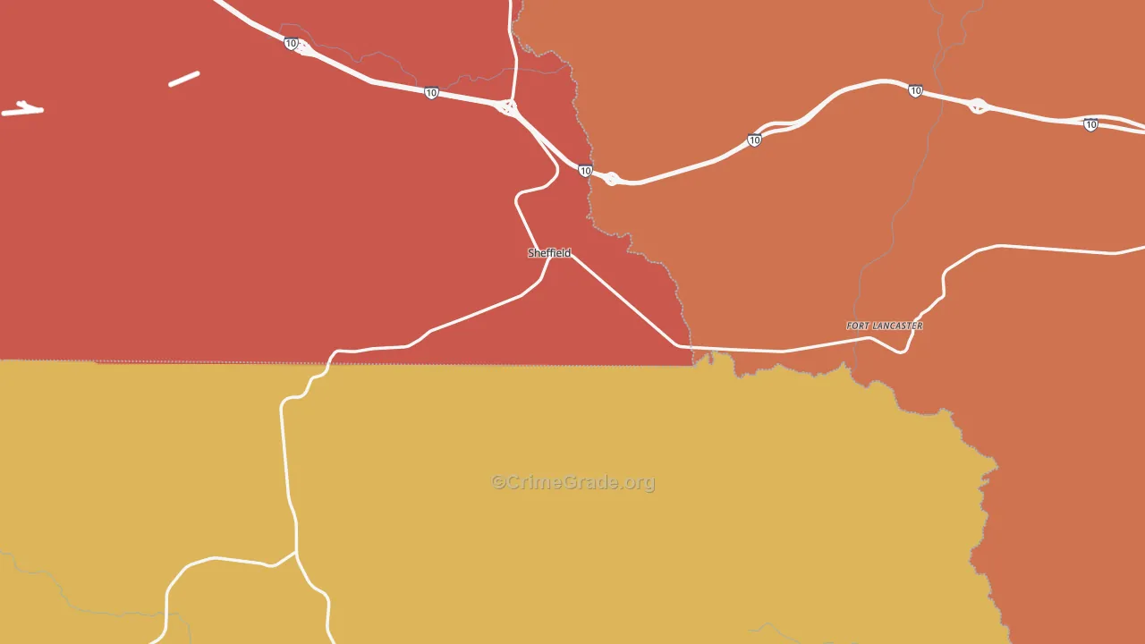 79781, TX Map of Theft Rates