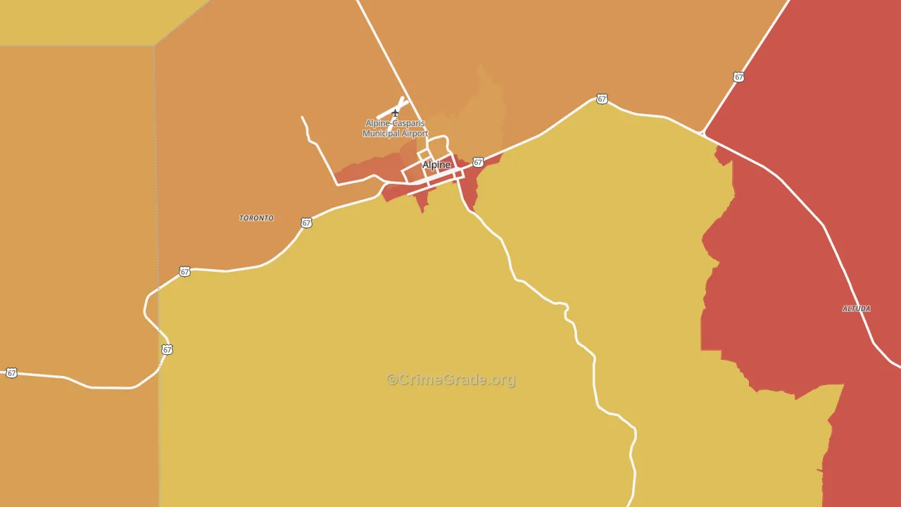 79830, TX Map of Theft Rates