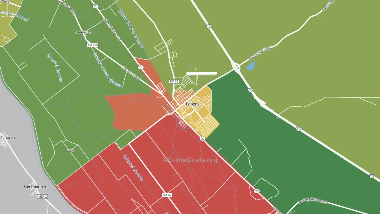 79838, TX Map of Theft Rates