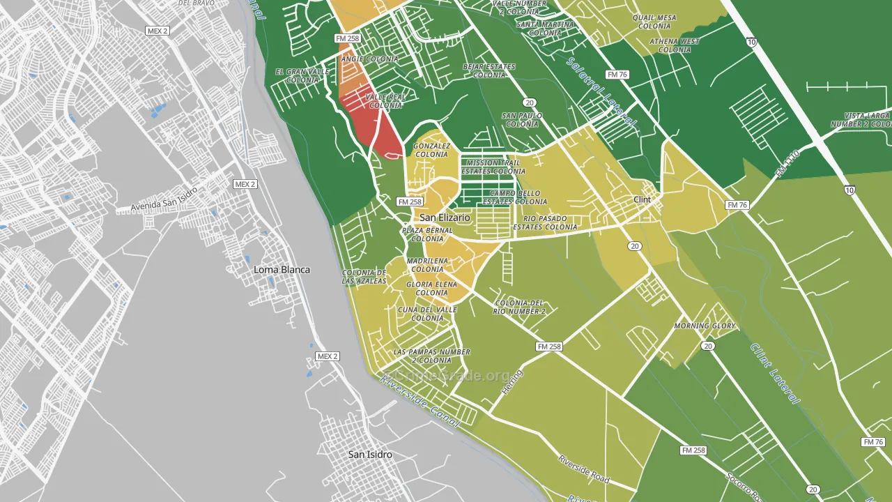 79849, TX Map of Theft Rates