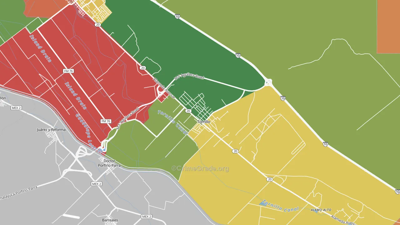 79853, TX Map of Theft Rates