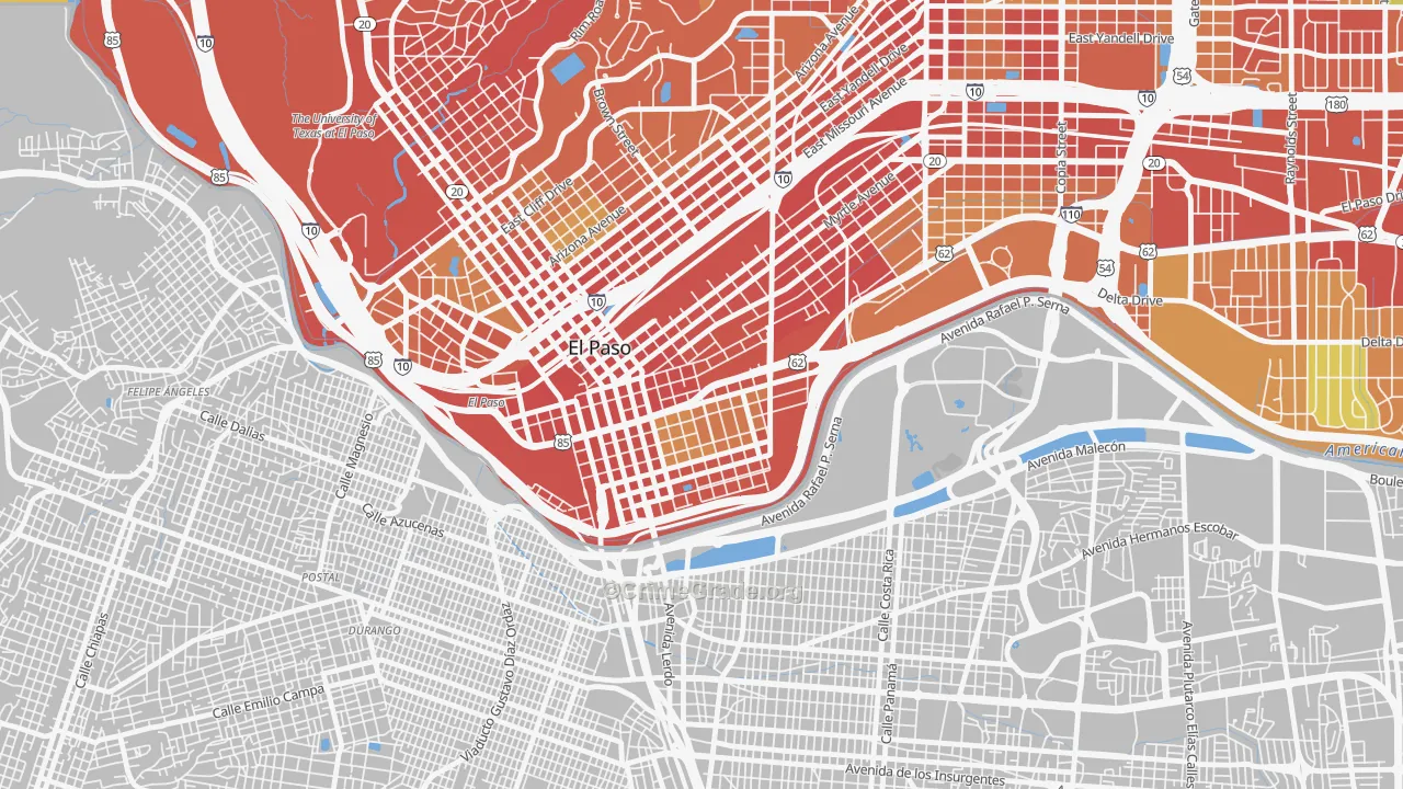 79901, TX Map of Theft Rates