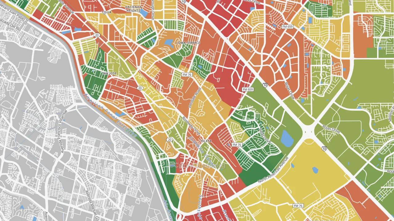 79907, TX Map of Theft Rates