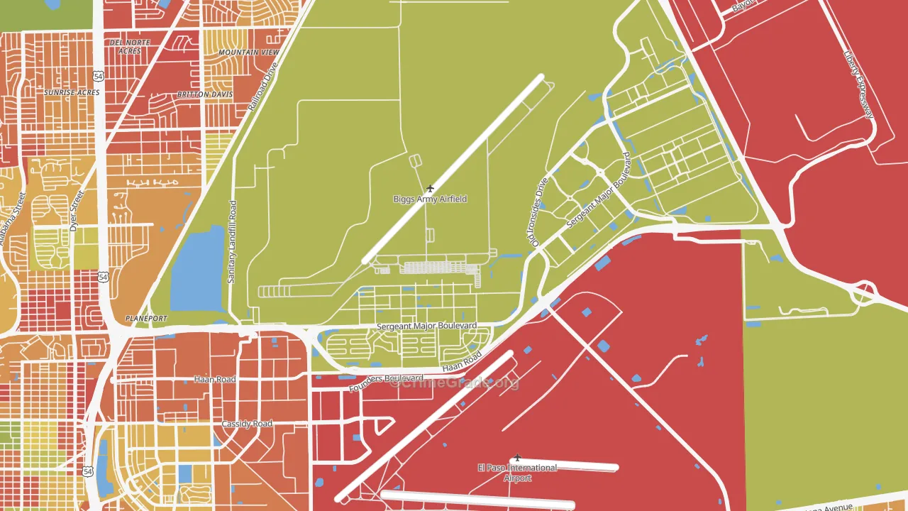 79908, TX Map of Theft Rates