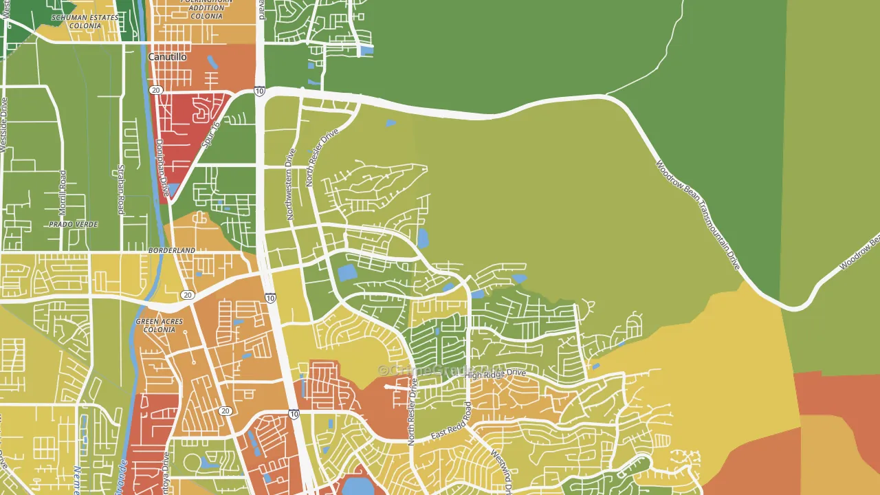 79911, TX Map of Theft Rates