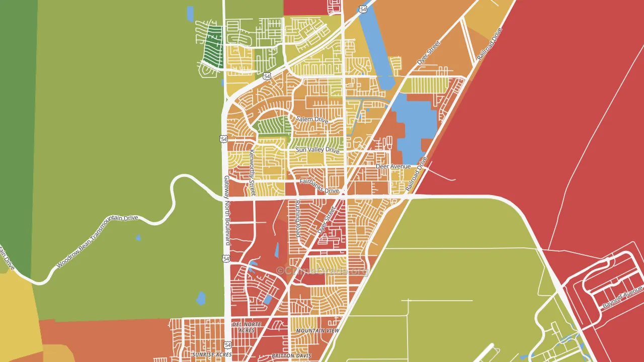 79924, TX Map of Theft Rates
