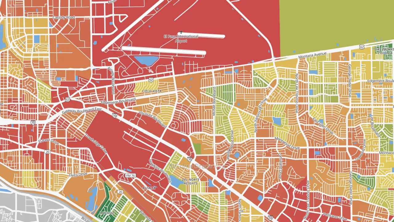 79925, TX Map of Theft Rates