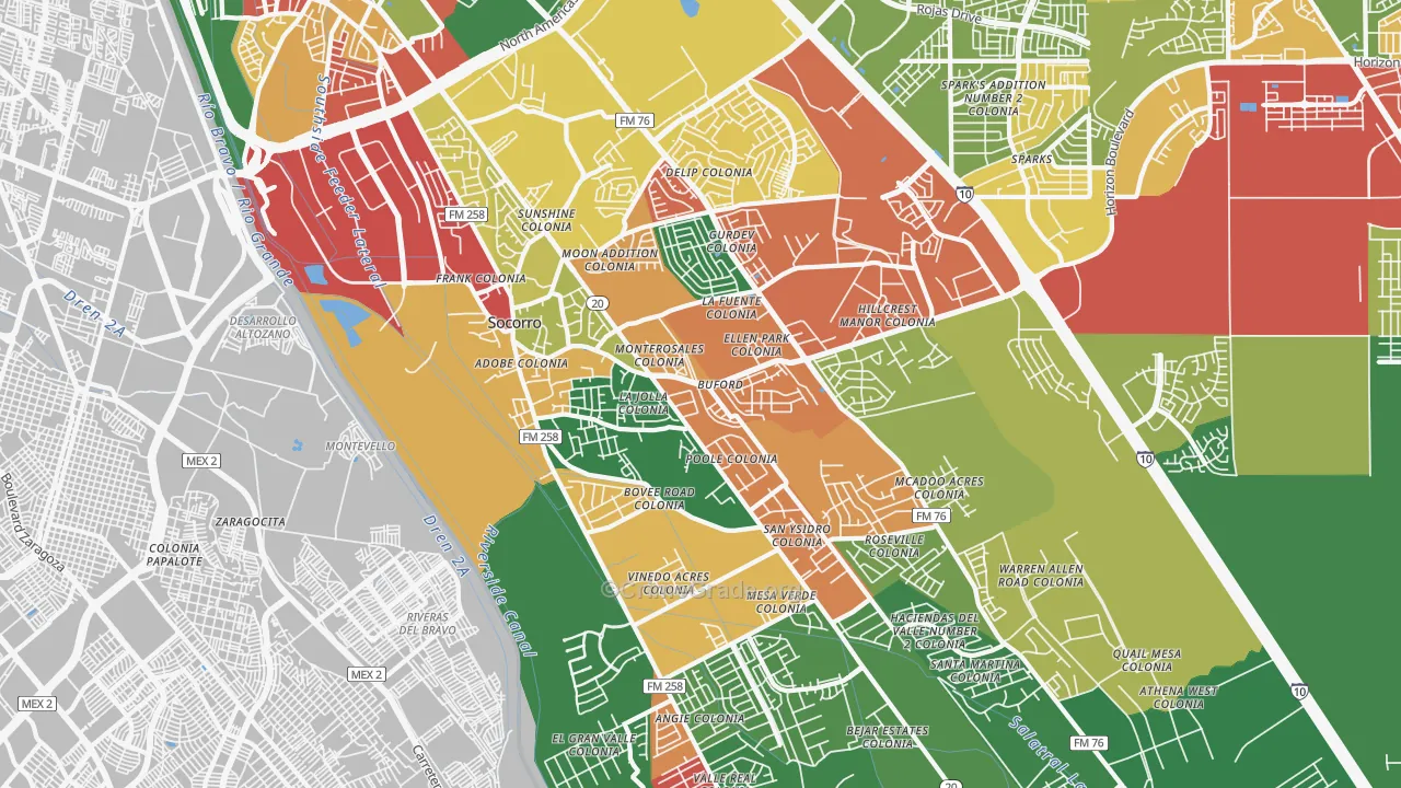 79927, TX Map of Theft Rates