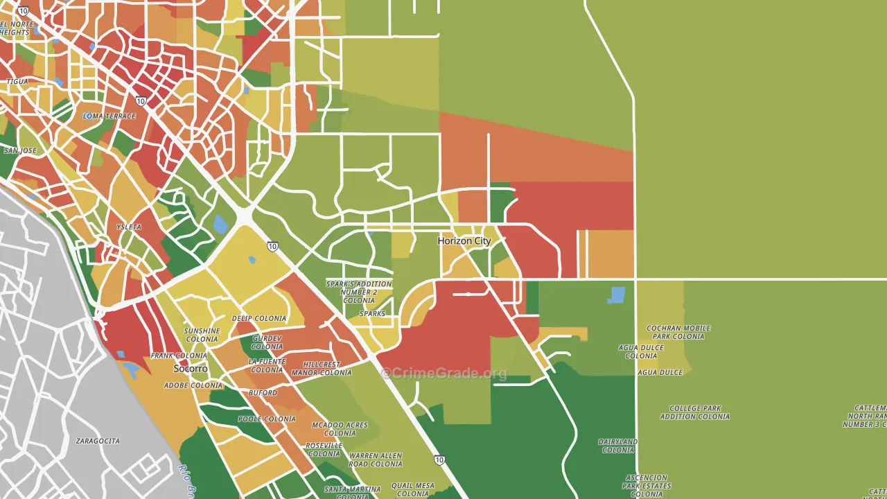 79928, TX Map of Theft Rates