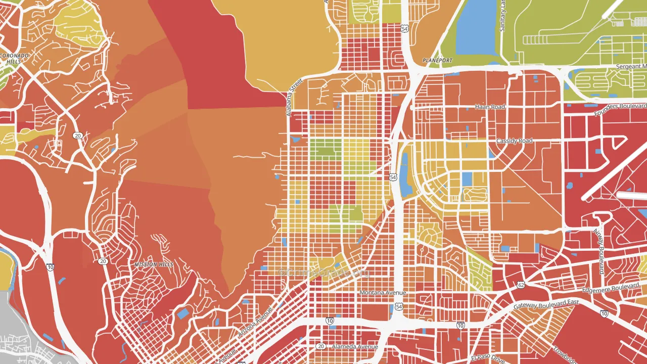 79930, TX Map of Theft Rates