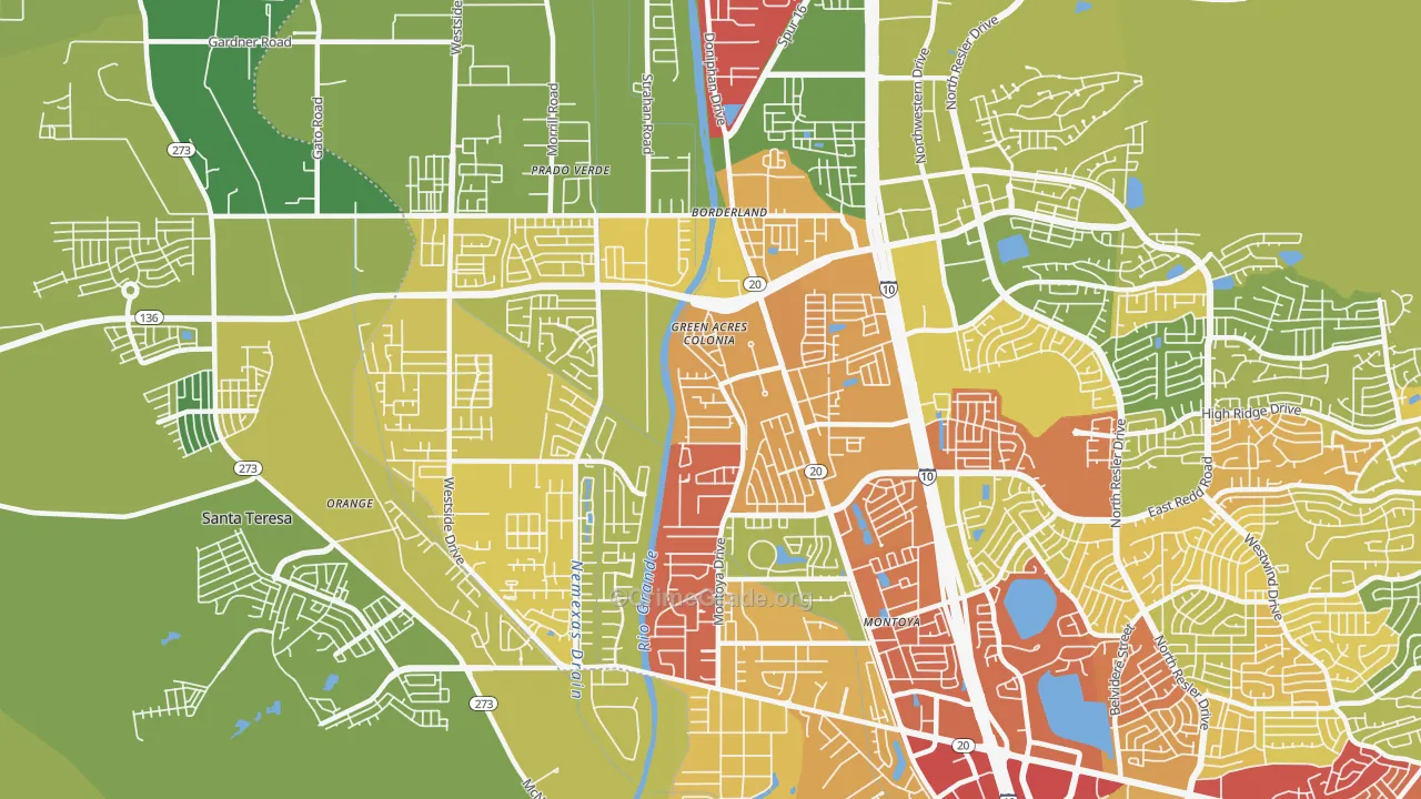 79932, TX Map of Theft Rates