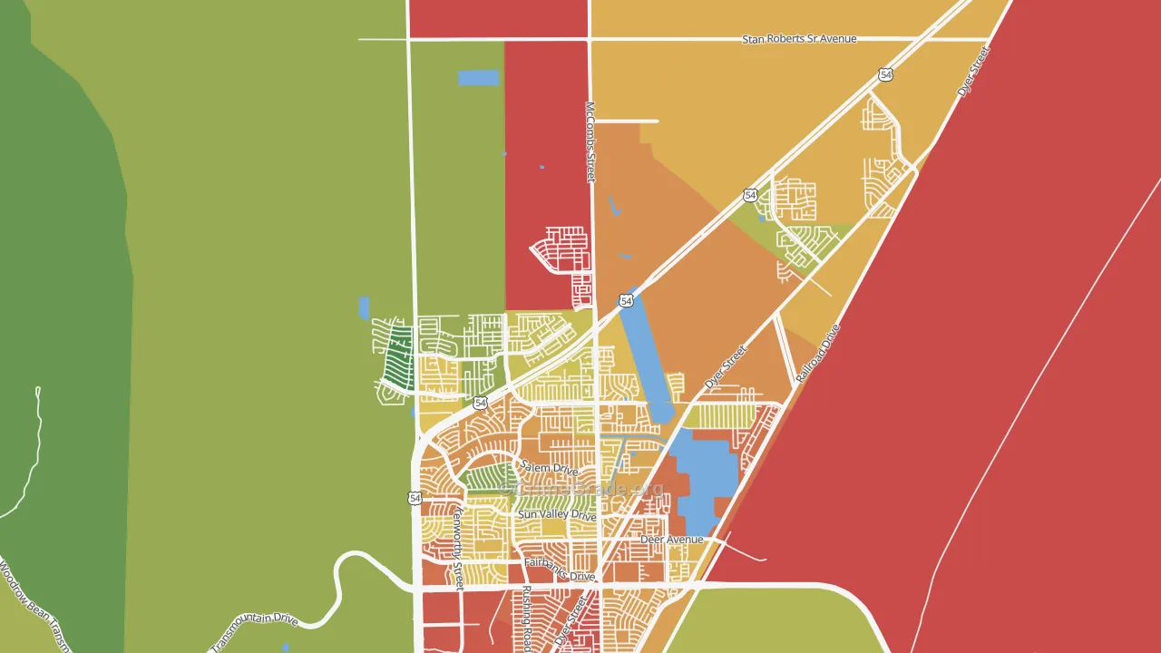 79934, TX Map of Theft Rates