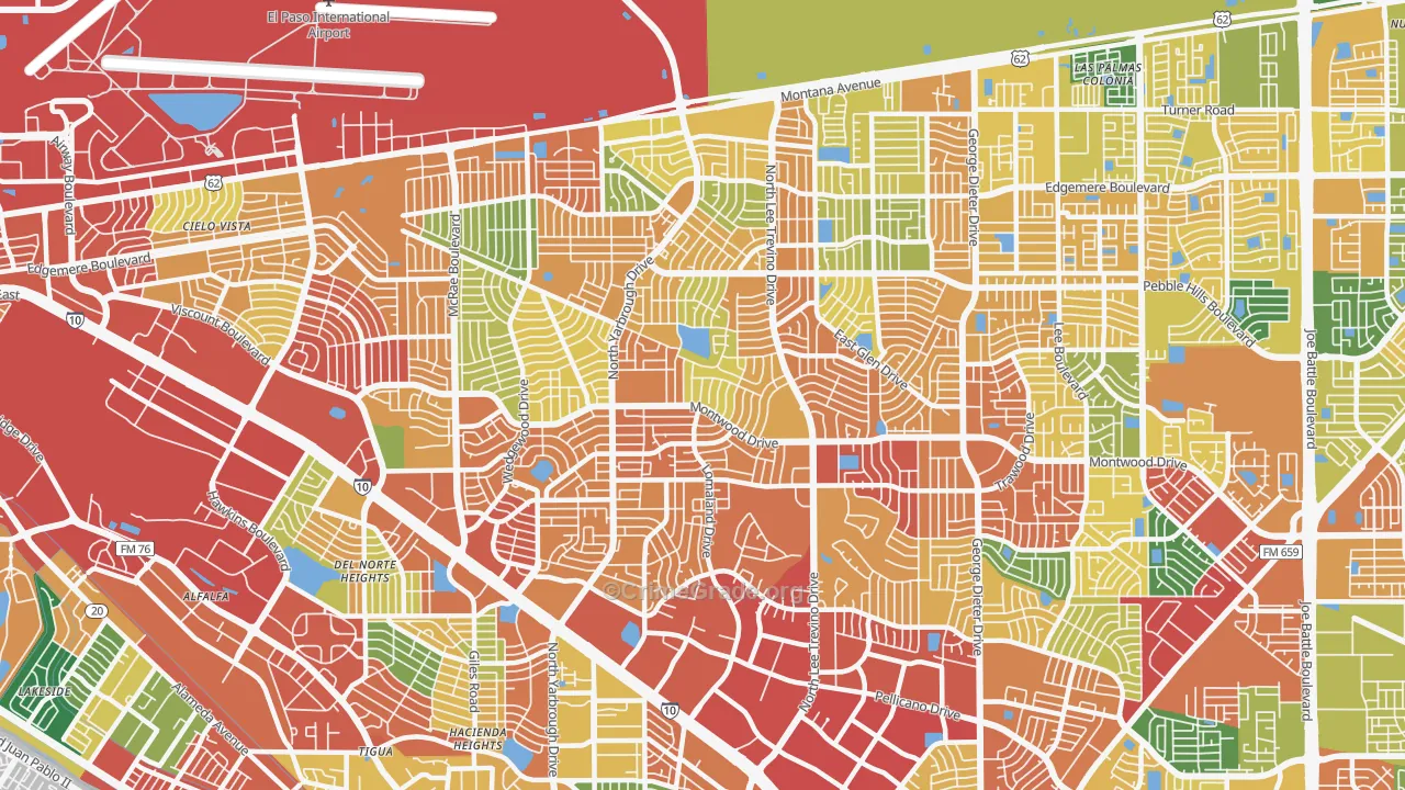 79935, TX Map of Theft Rates