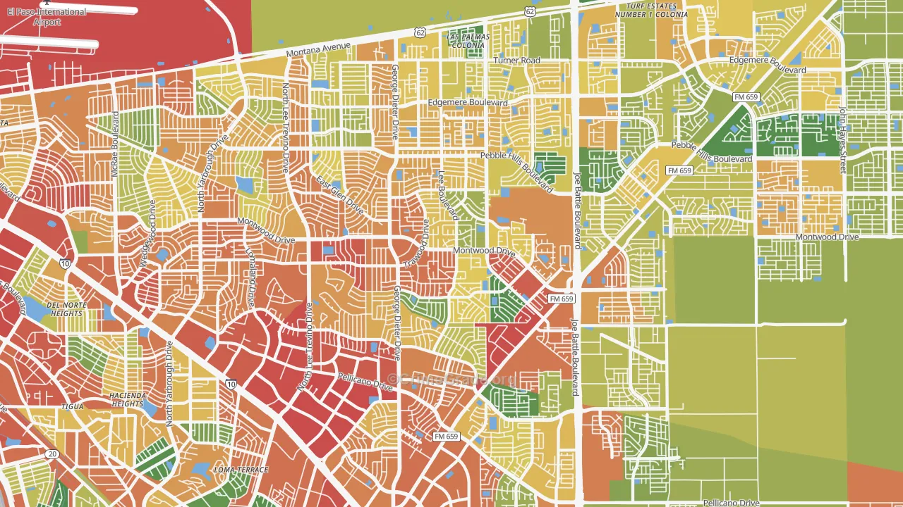 79936, TX Map of Theft Rates