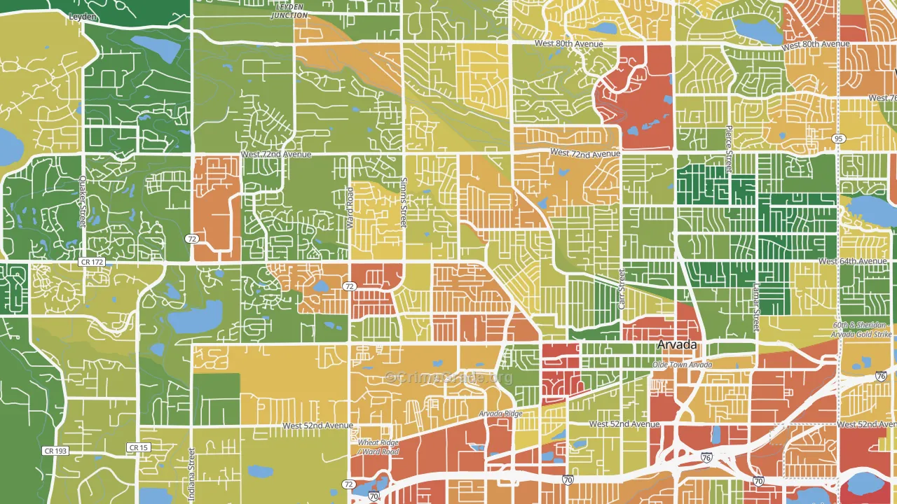 80004, CO Map of Theft Rates