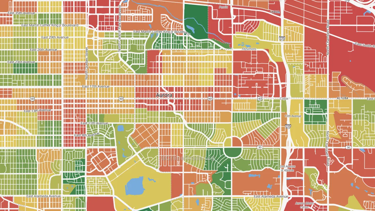 80010, CO Map of Theft Rates