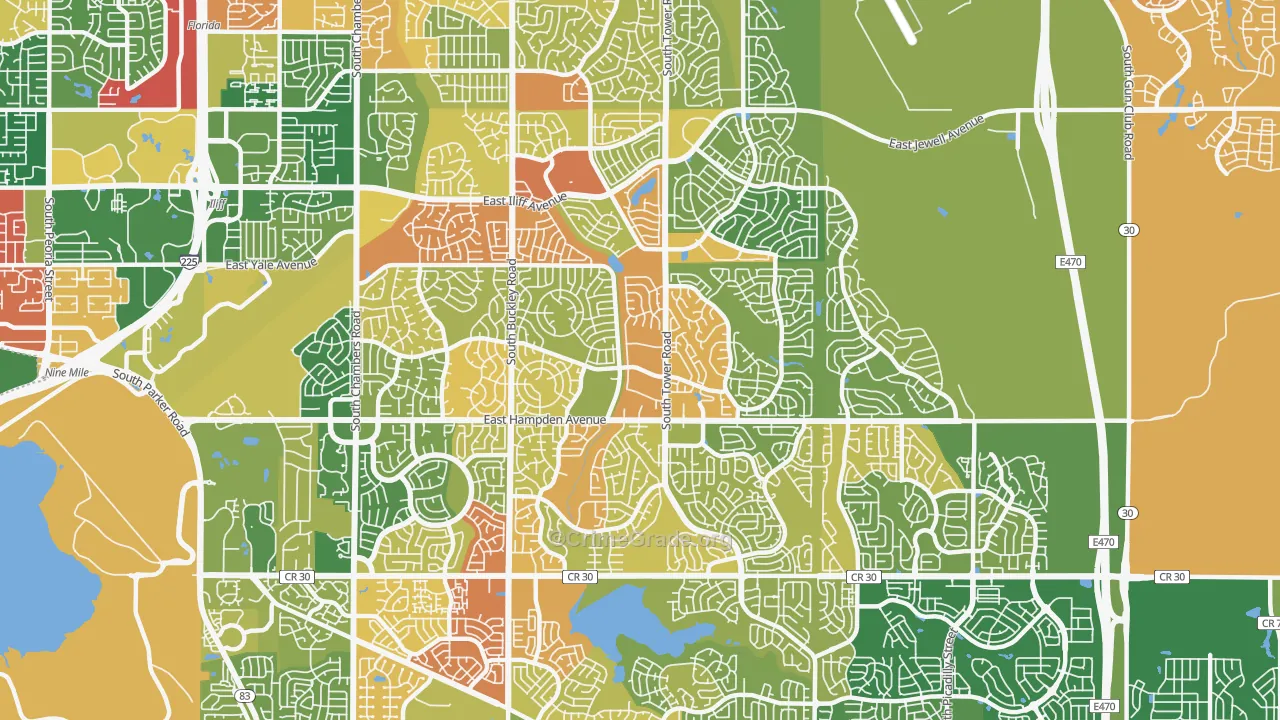 80013, CO Map of Theft Rates