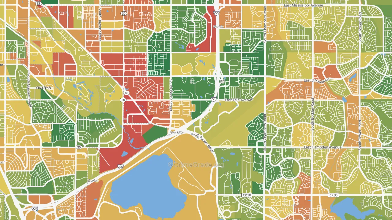 80014, CO Map of Theft Rates